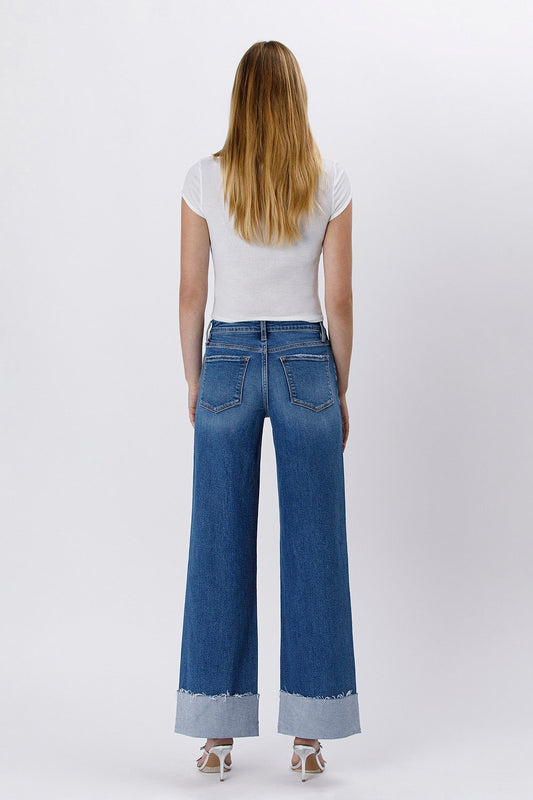 Lovervet High Rise Cuffed Wide Jean