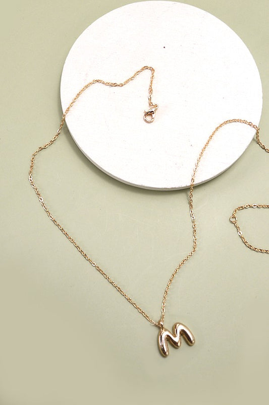 Personalized Bubble Balloon Initial Necklace