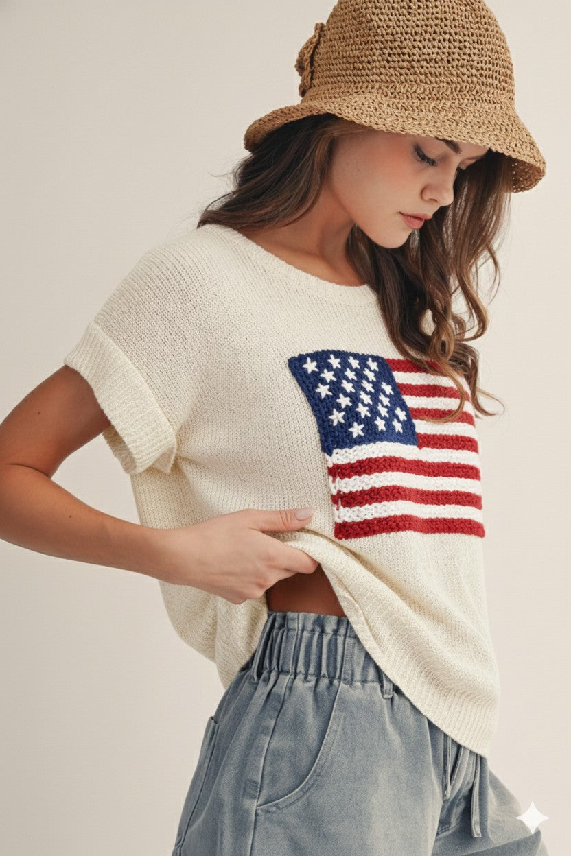 American Flag Sweater