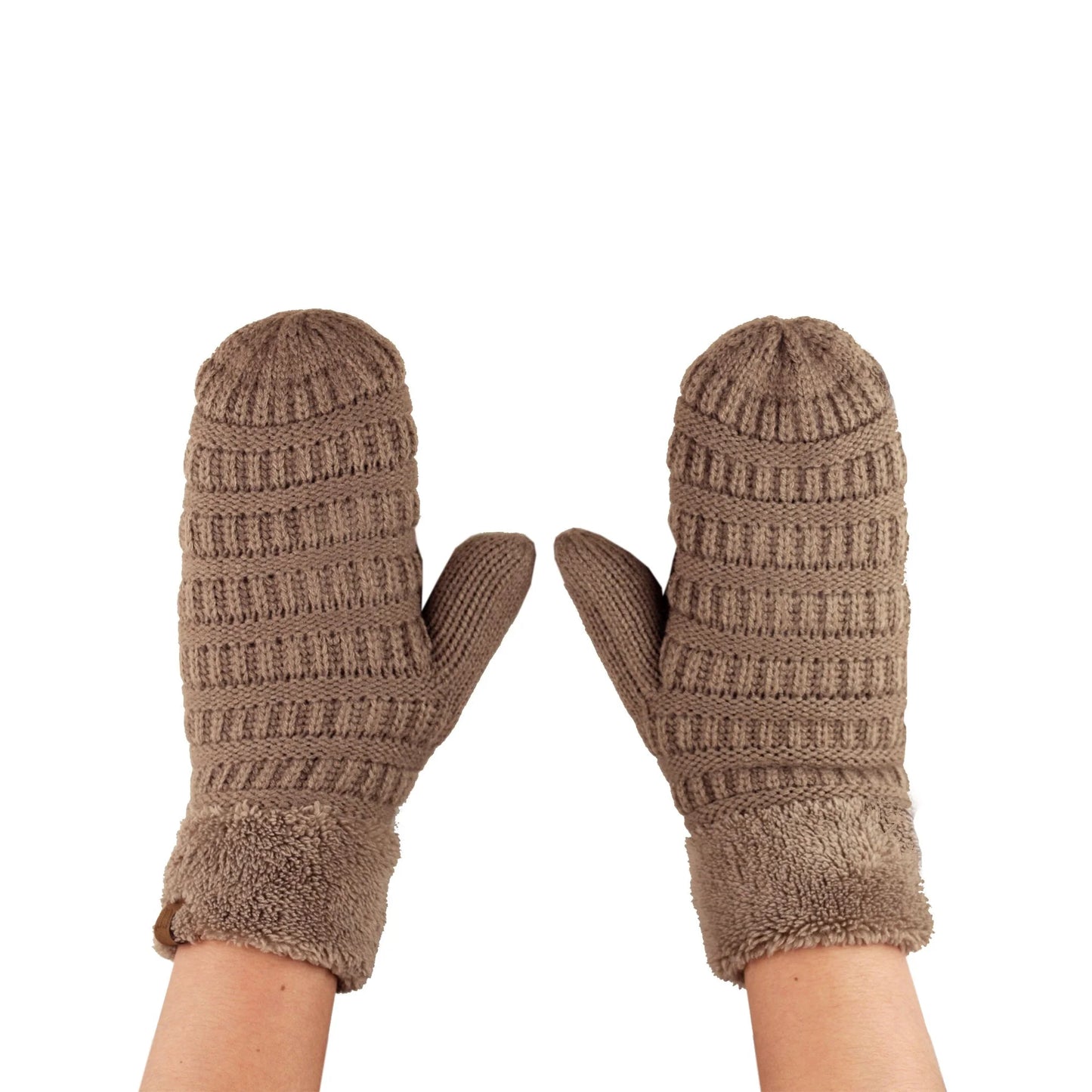 C.C Taupe Mittens