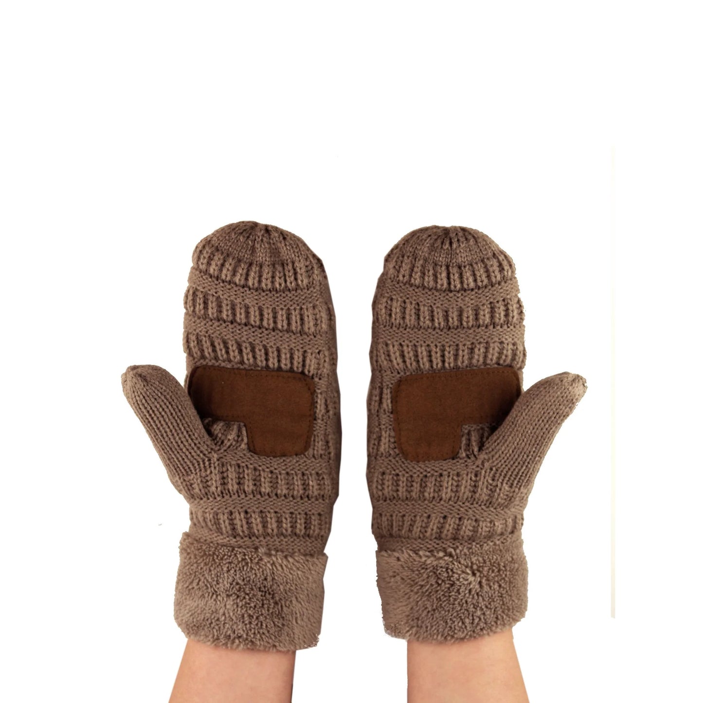 C.C Taupe Mittens