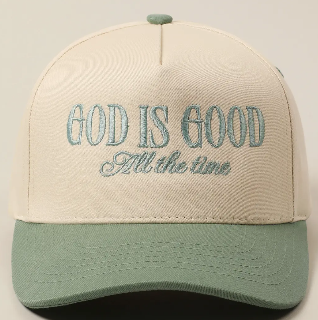 God Is Good All the Time Embroidery Trucker Hat