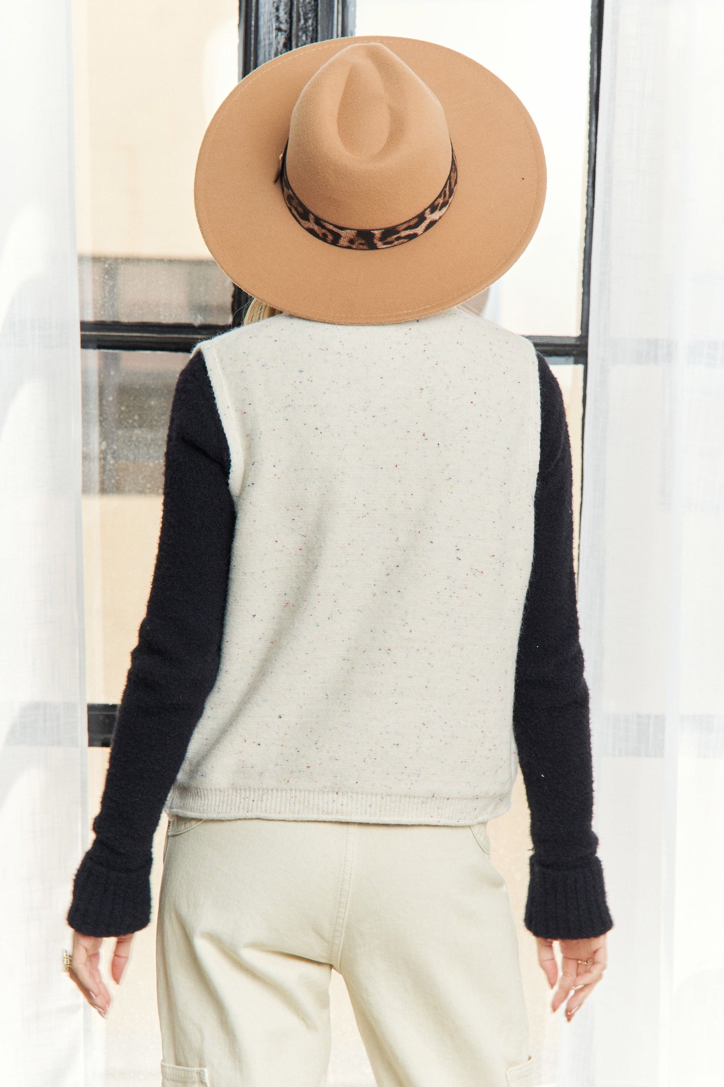 Multicolored Button-Down Vest