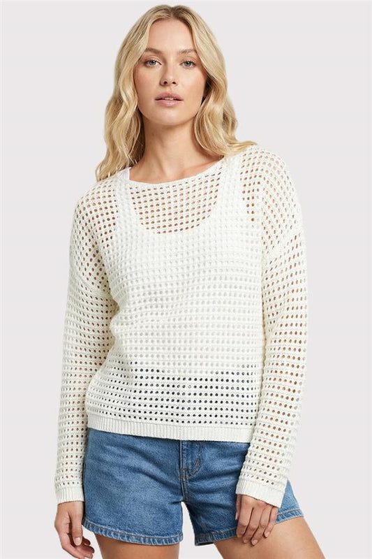 Crochet Pullover Long sleeve Sweater