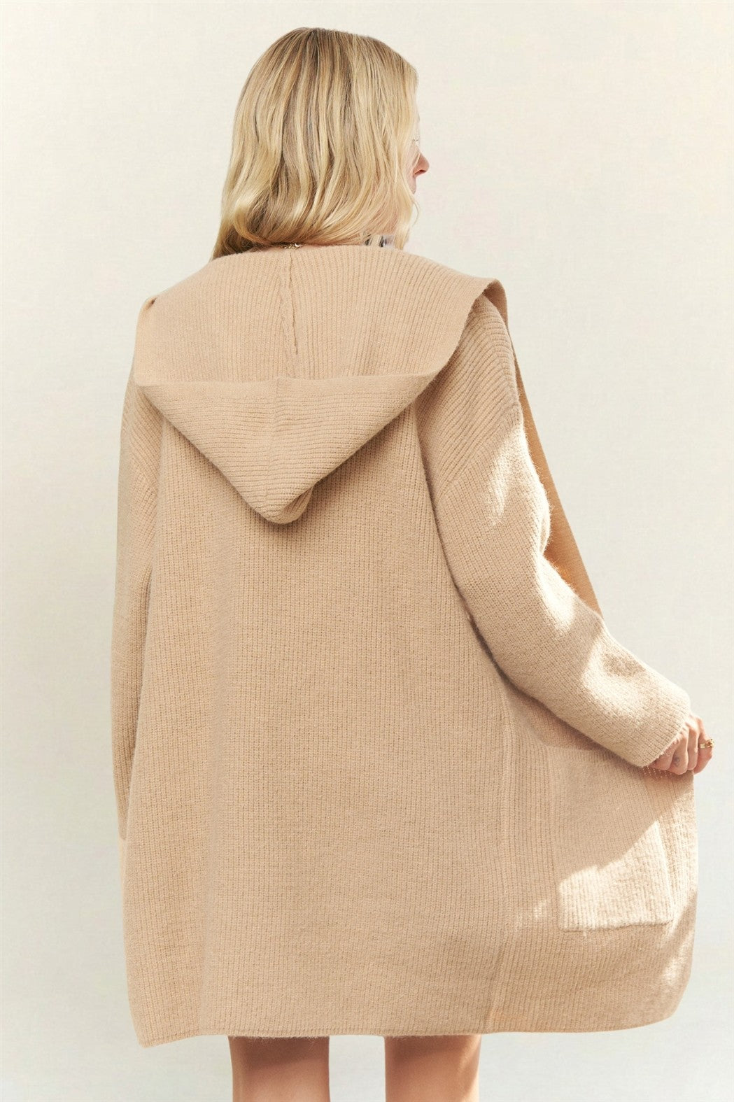 Longline Textured Knit Cardigan