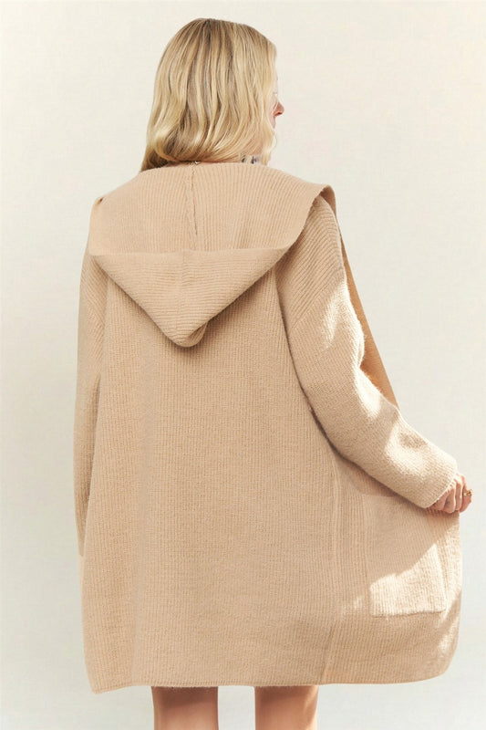 Longline Textured Knit Cardigan
