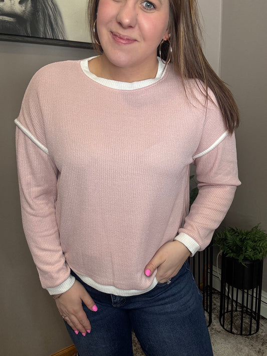 Pretty in Pink Knit Sweater