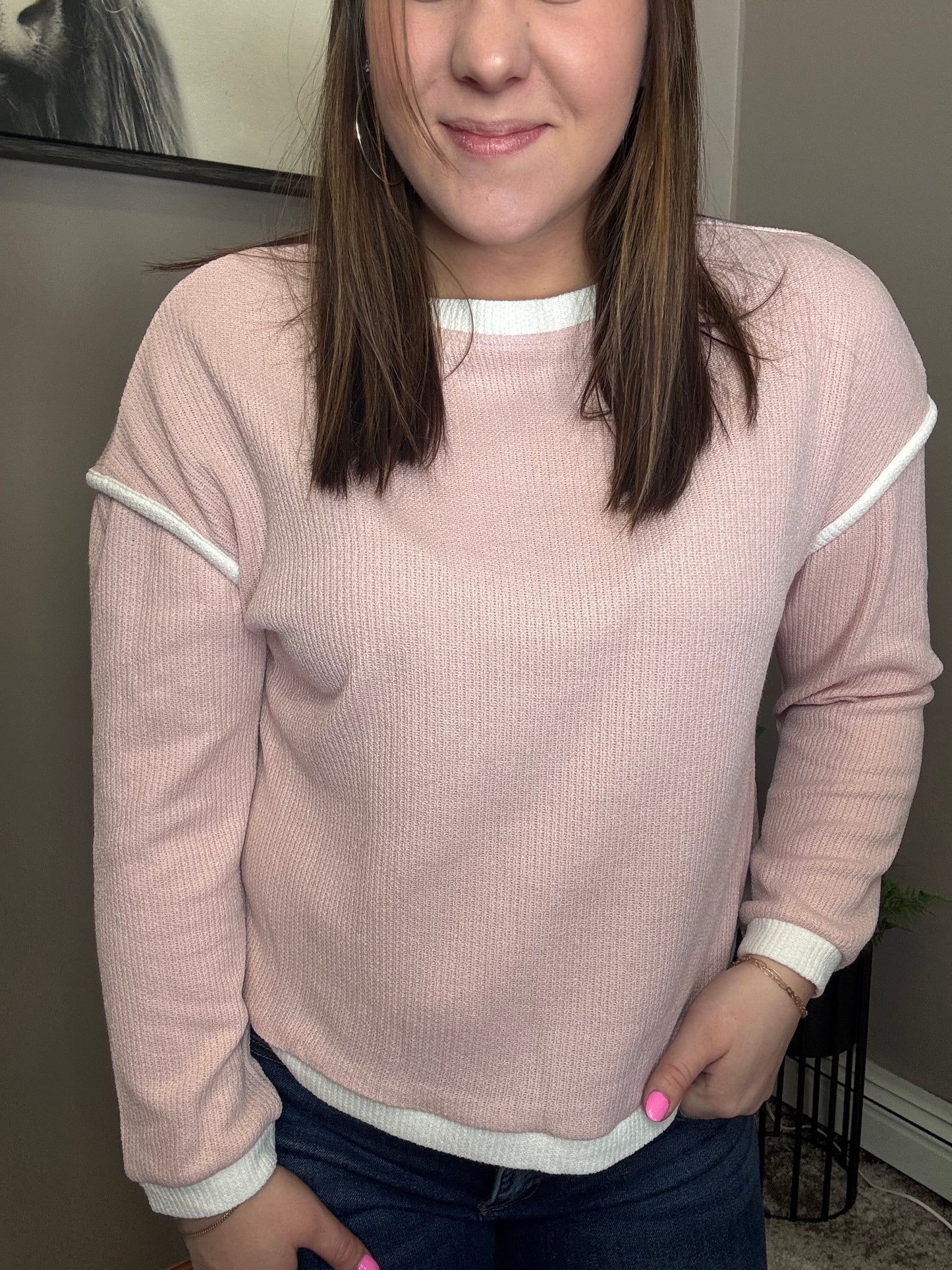 Pretty in Pink Knit Sweater