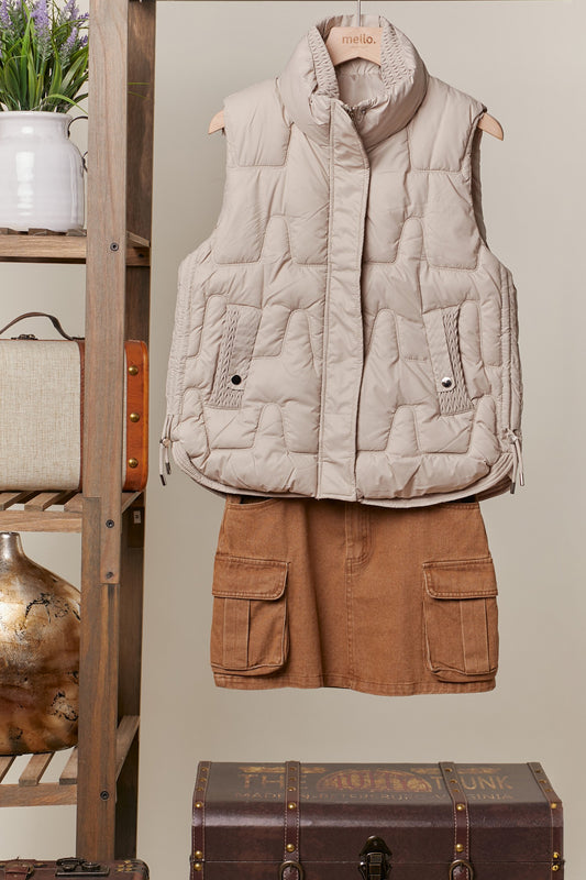 Cream Puffer Vest