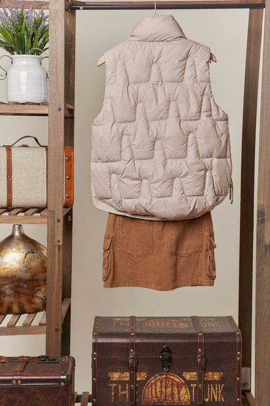 Cream Puffer Vest