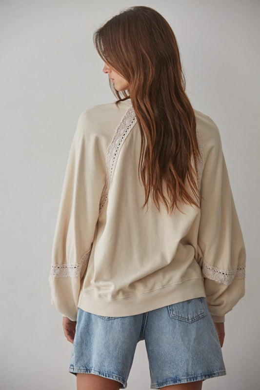 Cream Day Ahead Pullover Top