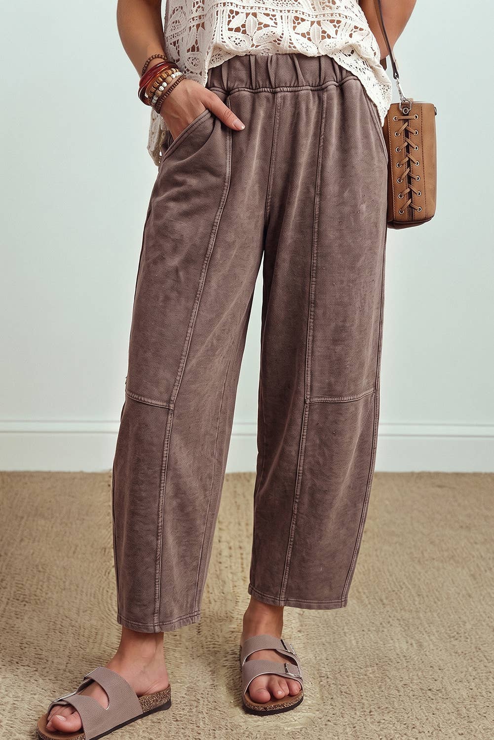 Mineral Wash Barrel Pants