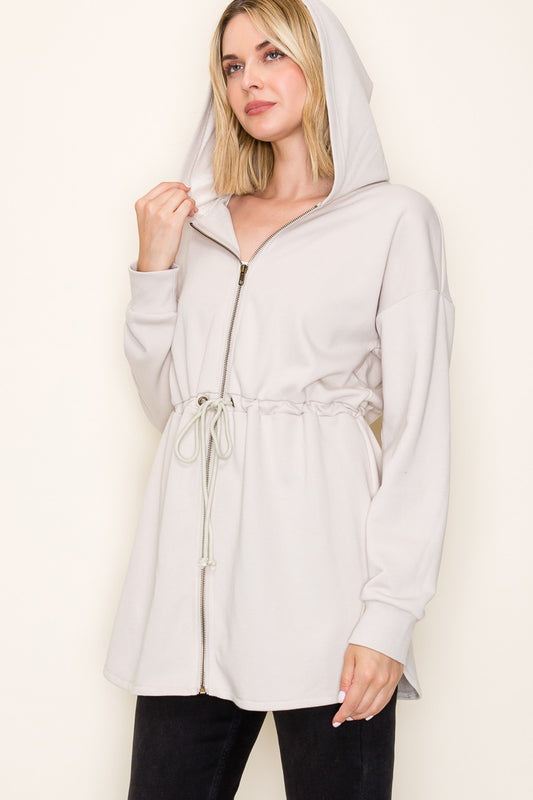 French Terry Duster Hoodie Jacket