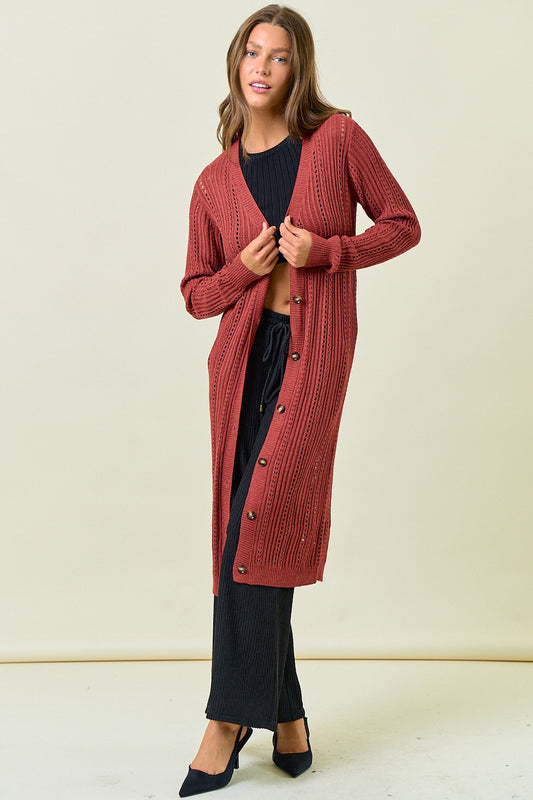 Button Down Knit Cardigan
